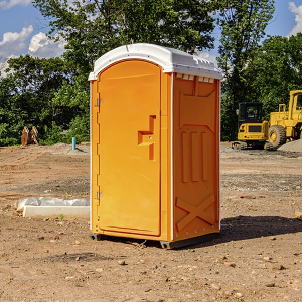 how often are the portable restrooms cleaned and serviced during a rental period in Surrency